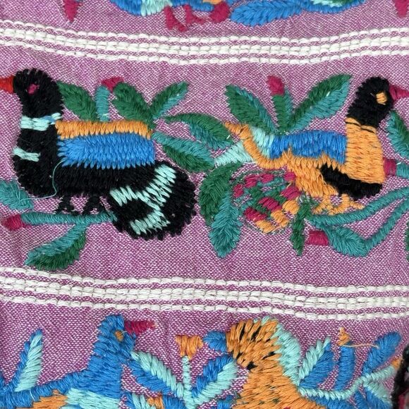 Roller Rabbit Size XS Pink 100% Cotton Embroidered Shift Dress Boho Cottage - Picture 5 of 7